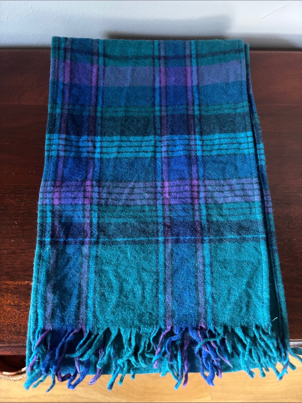 Pendleton Rectangular Wool Scarf with Fringe